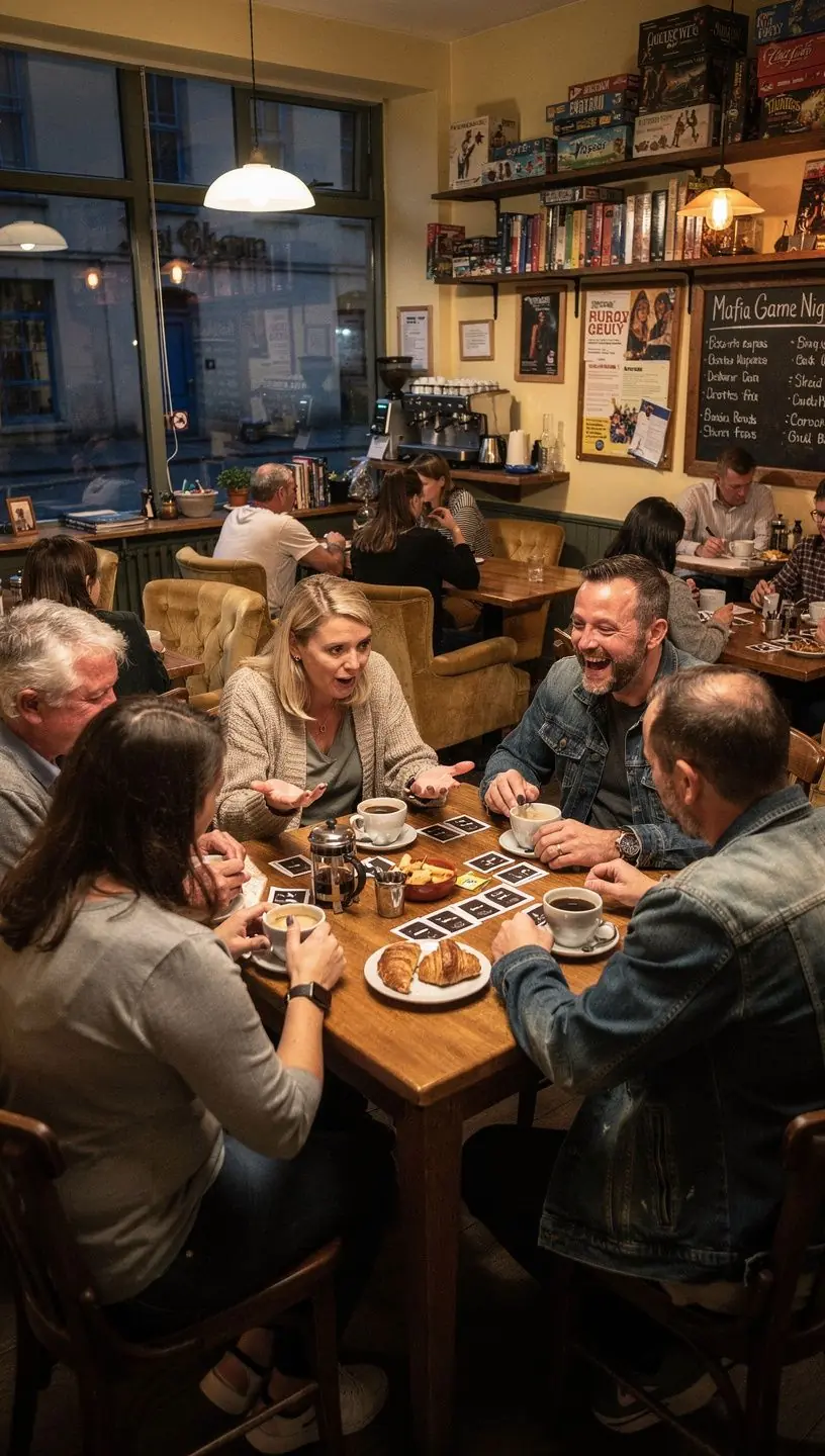 Cozy game night setup for social deduction events.